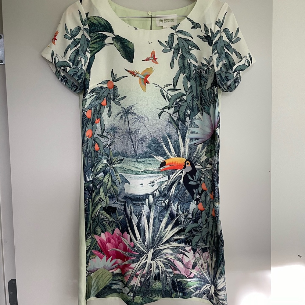 Tropical print dress